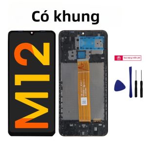 AUMOOK | Màn Hình LCD Samsung Galaxy M12 M127F Thay Thế Bộ Số Hóa Màn Hình Cảm Ứng Màn Hình Điện Thoại Di Động IPS Điện Dung 65 Inch Cho Các Mẫu M12