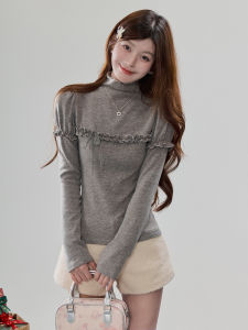 Áo Sweater Cổ Trụ Dài Ôm Sát Nửa Túi Tai Gỗ