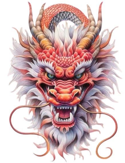 stiker gambar dragon size 15x20 cm print cut