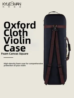 KYLIESMAN | 4/4 Durable Pressure Resistant Square Violin Case