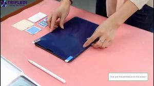 TRIPLEDI Anti Gores Film For iPad 7th 2019 8th 2020 9th 2021 10.2 inch Paper Like PET Matte Poliester Screen Guard 3H Hardness Anti Scratch Pelindung Layar Screen Protector Full Cover