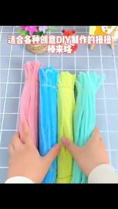 ลวดกำมะหยี่ แฮนด์เมด Chenille Stem บาร์บิดมาการอง วัสดุงานฝีมือ ความหนาแน่นสูง ตกแต่งจินตนาการ