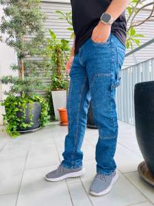 Men’s Cargo Carpenter 5 Pockets Seluar Jeans Straight Cut Lalaki Dan Perempuan HeavyWork/ Seluar Kerja Kargo Jeans Saiz Besar/ Jeans Pants Straight Cut For Men and Women New Style