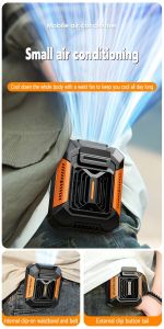 waist fan handheld fan rechargeable fan LED lighting portable fan desk fan