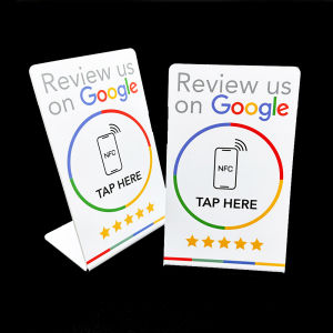 Google Review NFC Sign Instant 5-Star Feedback Collection Boost Your Google Ratings with Our Tap NFC Review Stand