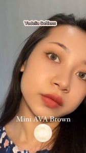 Softlens Mini Ava Brown Dia.14.2 mm Normal & Minus ( -0.50 s/d -10.00 ) Bisa Beda Minus Soflens By Kitty Kawaii Natural Look