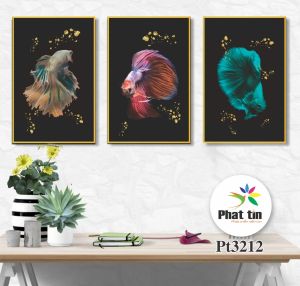 [FREESHIP]Bộ 3 TRANH DÁN TƯỜNG decor hiện đại trang trí phòng khách nhẹ bền tiện lợi không cần khoan tường.