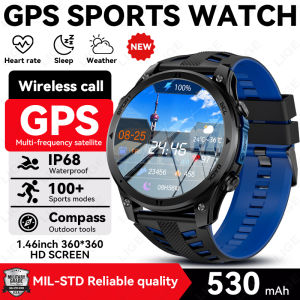 LIGE | LIGE New Outdoor GPS Tracking Men Smart Watch 530mAh Bluetooth Call Heart Rate Monitor Compass Sports Fitness Tracker Smartwatch
