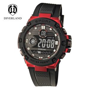 PROMOSI JAM TANGAN PRIA ORIGINAL  TERBARU / JAM TANGAN PRIA DIVERLAND DDG9049 / JAM TANGAN DIGITAL SPORT TAHAN AIR TALI RUBBER