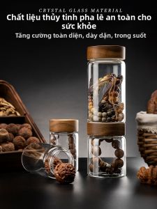 FLOWER MOO | Sealed Glass Display and Storage Jar for Prayer Beads and Aromatic Materials