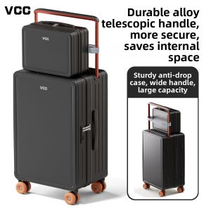 VCC | Stylish Wide Handle TSA Lock Travel Suitcase 26 Inch