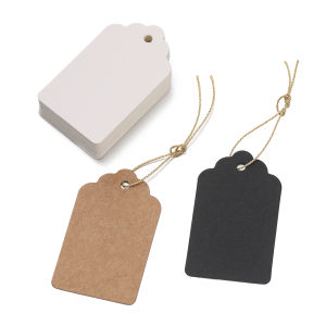 St. kunkka 100pcs/bag 3 x 5cm Small Size Kraft Blank Hang Tags For Diy Handwritten Message Bookmark Gift Tags