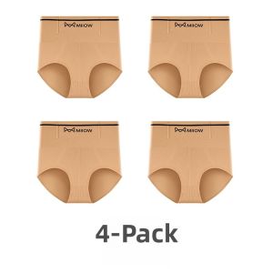 Miiow | Cat Lady High Waist Abdomen Control Cotton Underwear Womens Seamless Breathable Anti-Bacterial Triangle Panties