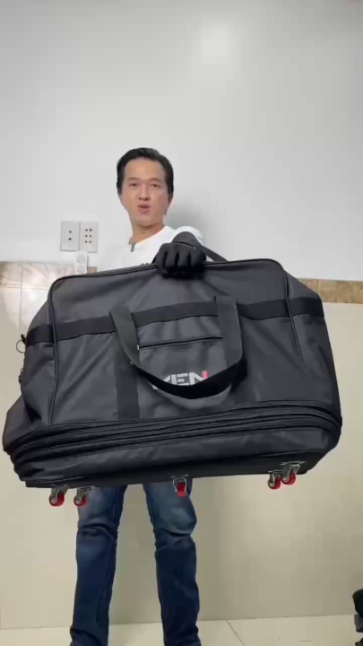 Túi du lịch gấp gọn nam nữ Men có 3 kích thước đen full siêu ngầu [CHẤT ...