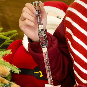 Uhada | Autumn and Winter Flannel Check Wristbands Womens Fashion Leather Smart Bracelet