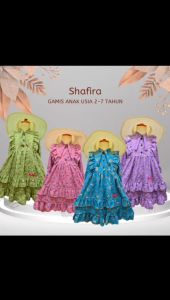 GAMIS ANAK CRINKLE MOTIF / shafira gamis anak usia 3-7 tahun