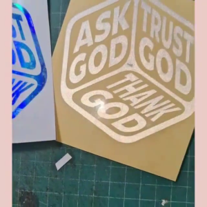 Ask Trust Thank God Sticker for Cars Decals Jesus Prayer Waterproof Decal Motorcycle Stickers Motor Car