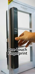 Novalock NVM ZR G Smart Digital Grill Door Lock(Dual Face Recognition Fingerprint  Card  Pin Code  Key)