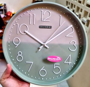 Jam dinding diamond cantik 30cm sweep silent 3015