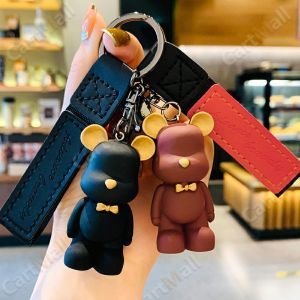 Cartoon Keychain Cute Bear Doll Keyring Bag Pendant Couple Car Keyholder 4 Colors