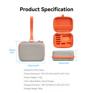 TELESIN | TELESIN DisAdv Portable Case Action Camera Storage Bag for DJI Osmo Action 6 5pro 4 Protective Waterproof Storage Box Handbag