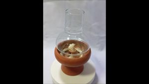 เคมี ตะเกียงดินเผาที่สร้างบรรยากาศ น้ำมันพืช ตะเกียง ลานนา พร้อมไส้เชือก ขนาด 10 x 18 cm