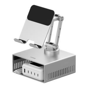 Hagibis | Hagibis Metal iPad Stand Compatible With MacMini M4Pro Base Foldable Rotatable Support Bracket Desktop Holder For Phone And Tablet 360 Degree Rotation
