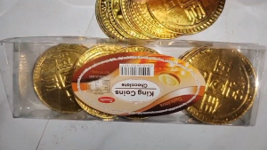 30pcs chocolate gold coins king coin big size