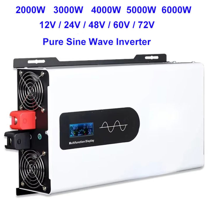2000W 3000W 4000W 5000W 6000W Pure Sine Wave Inverter DC 12V 24V 48V ...