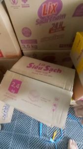 Combo 2 túi (2Túi x 2.4Kg) Nước Giặt Lix Siêu Sạch Hương Hoa Anh Đào - Tẩy Sạch Vết Bẩn Cực Mạnh