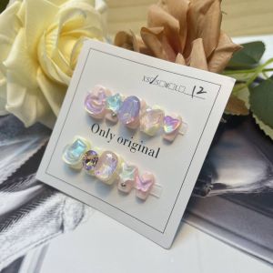 Summer New Arrival Handmade Wear Nail Dopamine Girl Magic Girl Elegant White Mocha Diamond Nail Piece