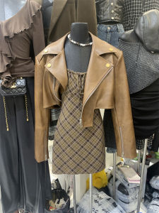 Korean Style Elegant Plaid Wrap Dress Spring 2025 New Arrival Sleeveless A-Line Skirt Casual Commute Single Piece Autumn