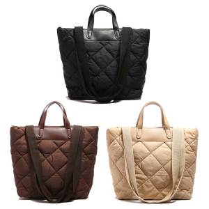 2025 NEW Women Nylon Puffer Tote Bag Quilted Shoulder Bag with Inner Pocket Handbag Solid Color for Work Travel
