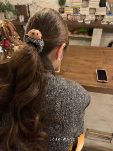 High Elasticity Wool Felt Hair Ties for Women Baking Themed Autumn Winter Fashion Hair Accessories Jojo Wang Original Design