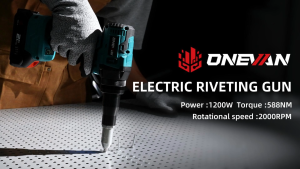 Newly Upgraded🔥25000N Brushless Electric Rivet Machine 1200W Cordless Rivet Nut Machine Drill Insert Auto Power Tool For Makita 21V Battery YOFIDRA