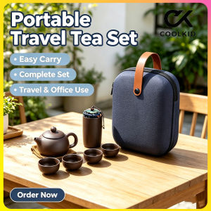 Portable Zisha Travel Tea Set 6PCS Complete Ceramic Teapot Set With Carry Bag Perfect Gift For Travel Office Camping