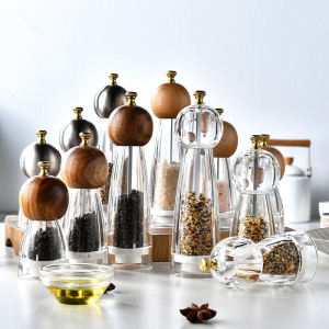 Acrylic Ceramic Core Manual Pepper Grinder 5 Inch 6 Inch 8 Inch Kitchen Tools for Pepper And Sea Salt Grinding Remisau HX-1018