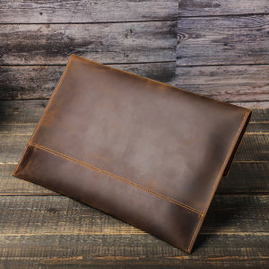 Hiram Crazy Horse Leather Sleeve Case Laptop Bag For MacBook 14.2/16.2 Inch Laptops Case Notebook Cover