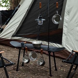 โต๊ะสเก็ตบอร์ดโต๊ะแคมปิ้งตั้งเอาท์ดอร์พร้อมตะขอโต๊ะพกพาโต๊ะพับได้สำหรับกลางแจ้ง