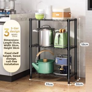 Home Organizer | Floor-standing Multi-layered Metal Storage Rack