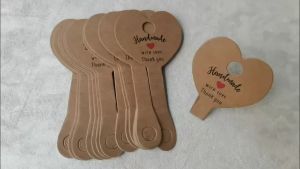 50/100pcs Retro Kraft Paper Earnail Necklace Card Jewelry Cardboard Display Card