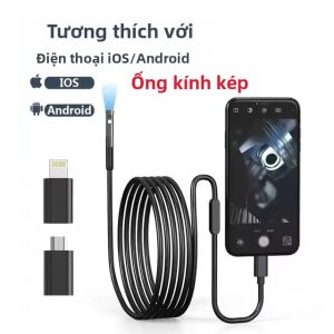 LS | Camera Nội Soi W300 Camera Kiểm Tra 1080P HD Hai Ống Kính Cáp Cứng 3m Dùng Cho Android/iOS/iPhone Nội Soi Công Nghiệp Hai Ống Kính