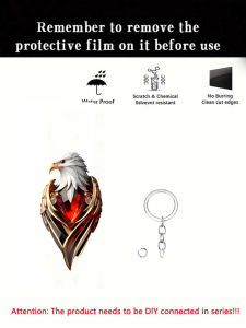 other | 1 Eagle Car Mirror Pendant2D Flat Acrylic Keychain Vehicle and Backpack Decoration Exquisite Feather Design Car Keychain