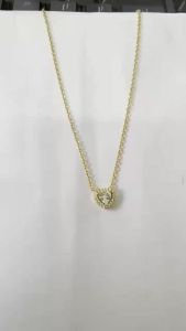 Bạc 925 Hình Trái Tim Nơ Vòng Cổ Cho Nữ Duyên Dáng Tinh Tế Phong Cách Châu Âu Trang Sức Zircon Tỳ Hưu Thạch Cổ Điển Đảng Phụ Kiện
