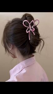 Jepit Rambut Kupu Kupu Logam 10cm Butterfly Hollow Design Alloy Gradient Color Hair Claw HMA002