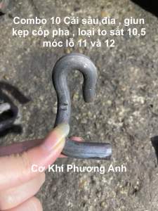 10 Cái Sâu chốt cốp pha loại TO kẹp phi 12[COMBO 10 cái móc cốp pha]( giun kẹp cốp pha- chốt kẹp cốp pha loại To- SÂU cột 12.