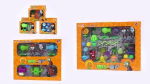 Plants vs Zombies Cactus Peashooter Coconut Cannon A.K.E.E Toy Set 12 Style Game Figures Soft Silicone Zombie Birthday Gifts Boy
