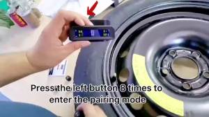 Hệ Thống Kiểm Tra Áp Suất Lốp Xe Hơi TPMS Không Dây Năng Lượng Mặt Trời Màn Hình LCD + 4 Cảm Biến