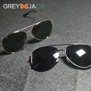 Grey Jack Kacamata Hitam Sunglasses Polarized Anti Silau UV400 Model Aviator Bahan Metal Ringan Pria Wanita 8259