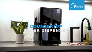 [FREE INSTALL] MIDEA Tabletop Water Dispenser Hot & Cold - Compressor Cooling with 4 Antibacterial Filter Halal Certified - 2382
